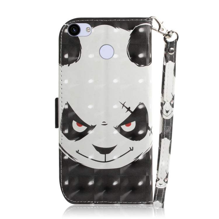 適用於 谷歌 Pixel 3a XL 3D 憤怒熊圖案 彩繪左右開皮套，帶支架&卡槽&錢包