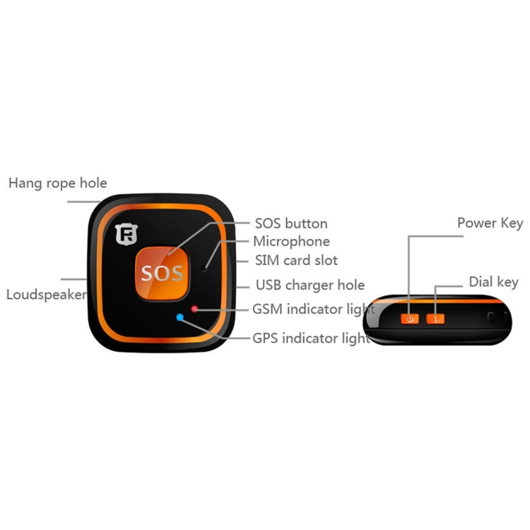 個人應急GSM LBS WiFi AGPS定位通訊器 定位吊墜 REACHFAR V28 品牌