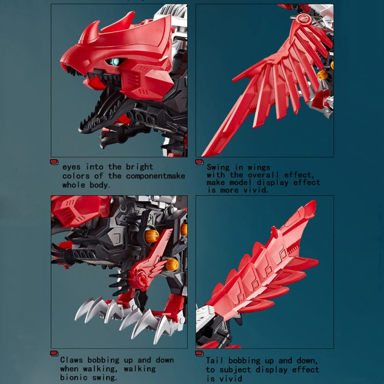 哆來趣 5703 兒童机械電動長羽盜龍 仿真恐龍益智DIY拼裝兒童玩具 , 5703