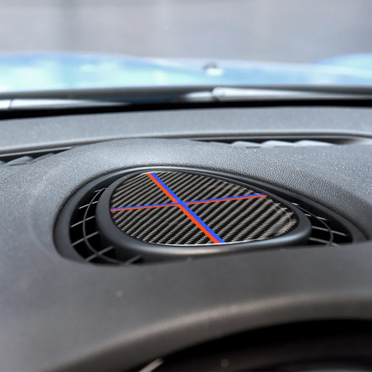 適用於寶馬 Mini Cooper JCW One F56 / F55 / F54 紅藍色汽車碳纖維F底盤儀錶盤裝飾貼紙