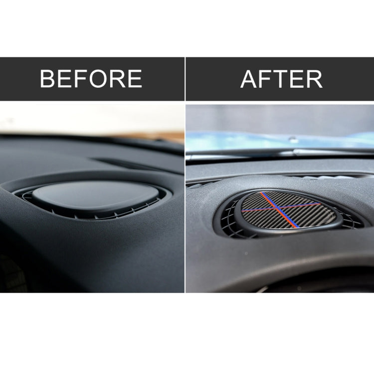 適用於寶馬 Mini Cooper JCW One F56 / F55 / F54 紅藍色汽車碳纖維F底盤儀錶盤裝飾貼紙