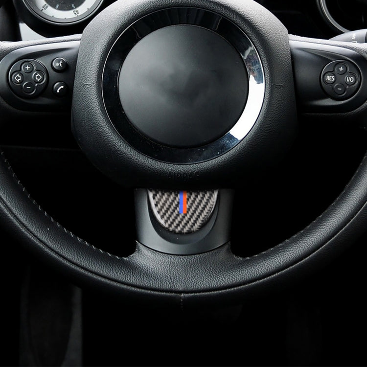 適用於寶馬 Mini R53 / R55 / R57 / R58 / R59 / R60 / R50 / R52 / F55 / F56 紅藍色汽車碳纖維方向盤裝飾貼紙
