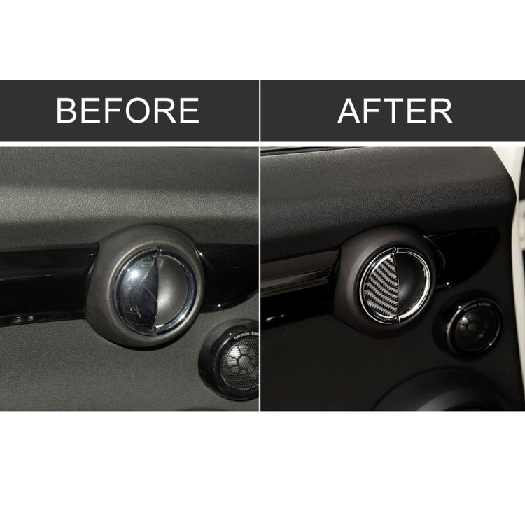 2件套 適用於寶馬 Mini R55 / R56 / R60 / R61 / F55 / F54 / F60 汽車碳纖維車門拉手裝飾貼紙 R / F 通用