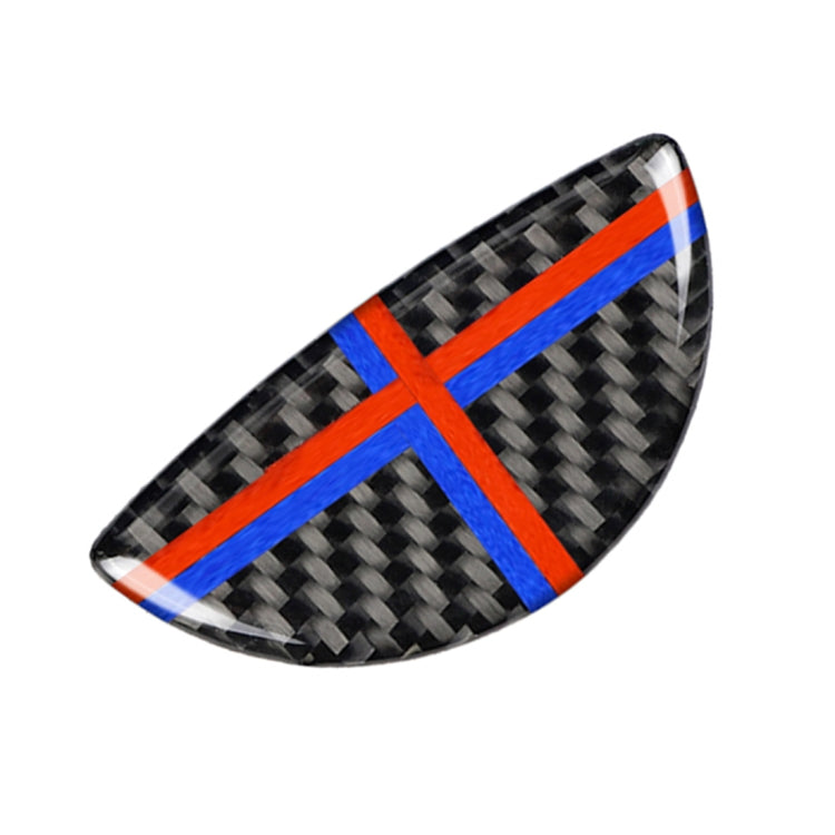 2件套 適用於寶馬 Mini R55 / R56 / R60 / R61 / F55 / F54 / F60 紅藍色汽車碳纖維車門拉手裝飾貼紙 R / F 通用