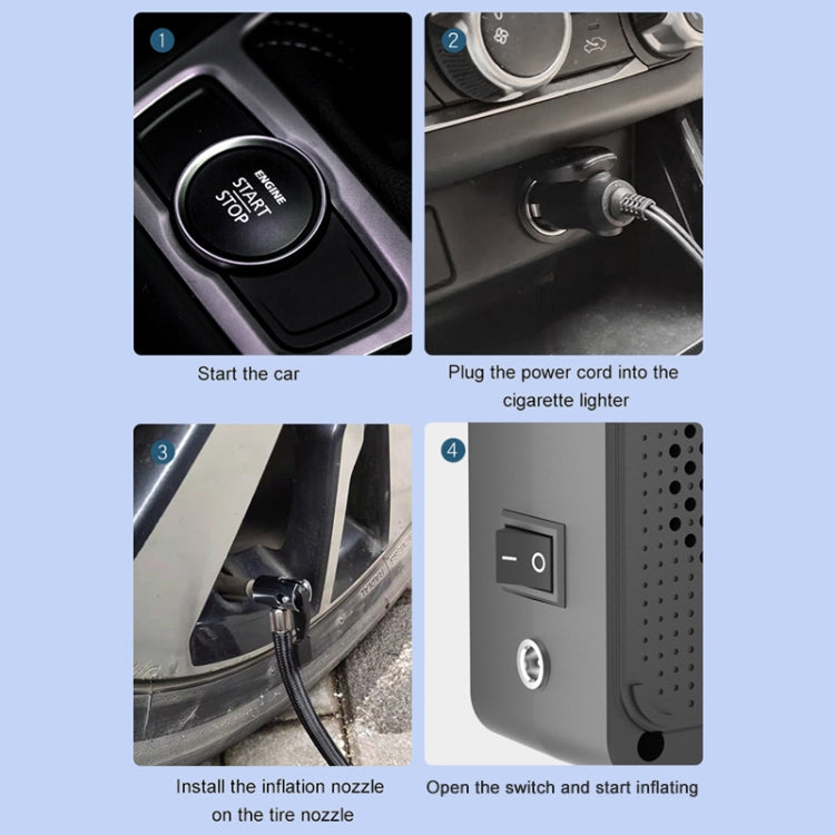12V 便攜式車載輪胎充氣泵 款式：机械款