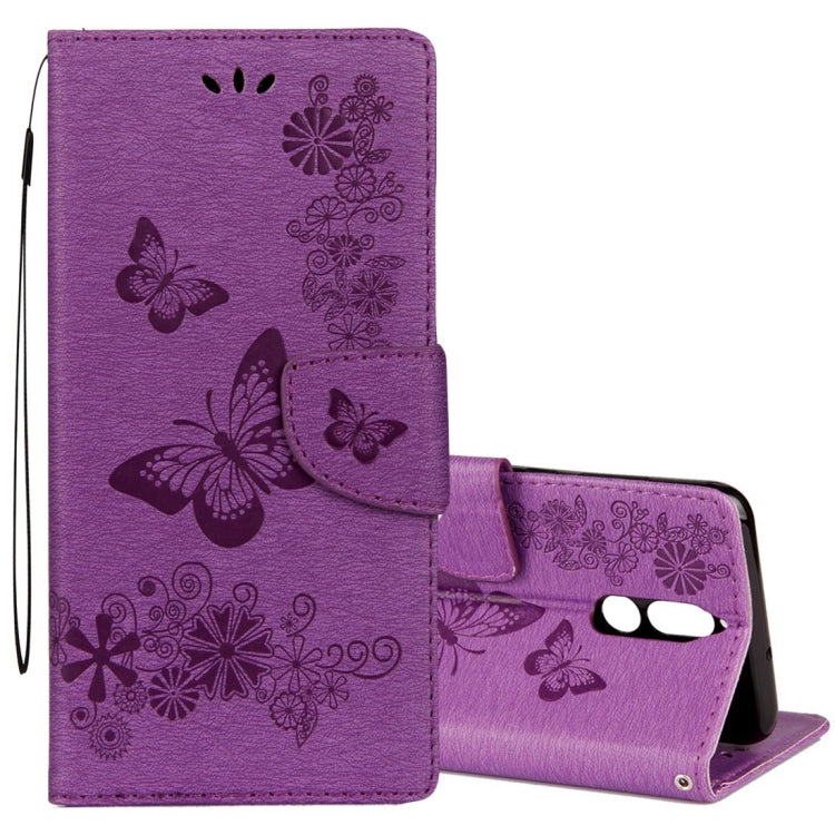 適用於華為Mate 10 Lite 壓花大蝴蝶圖案左右開皮套 帶卡槽&支架&錢包&手繩