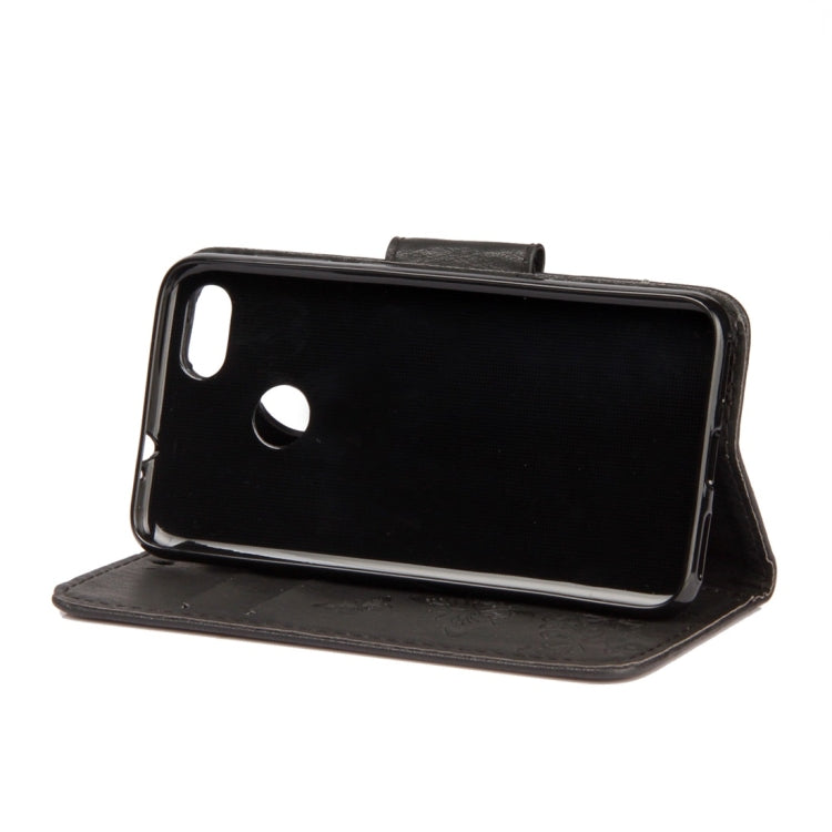 適用於華為P9 Lite Mini  壓花大蝴蝶圖案左右開皮套 帶卡槽&支架&錢包&手繩