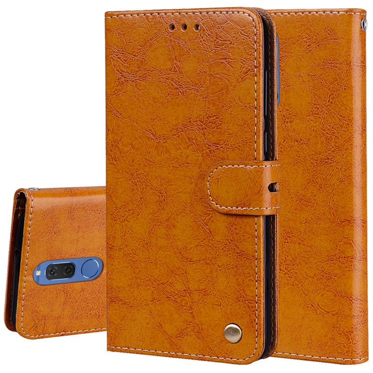 適用於華為 Mate 10 Lite & Nova 2i 男女商務款油蠟紋左右翻蓋皮套帶支架卡槽錢包