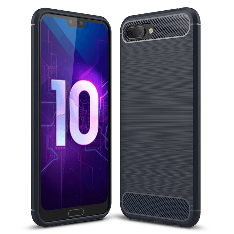 適用於華為榮耀10 防滑拉絲碳纖維紋TPU保護殼