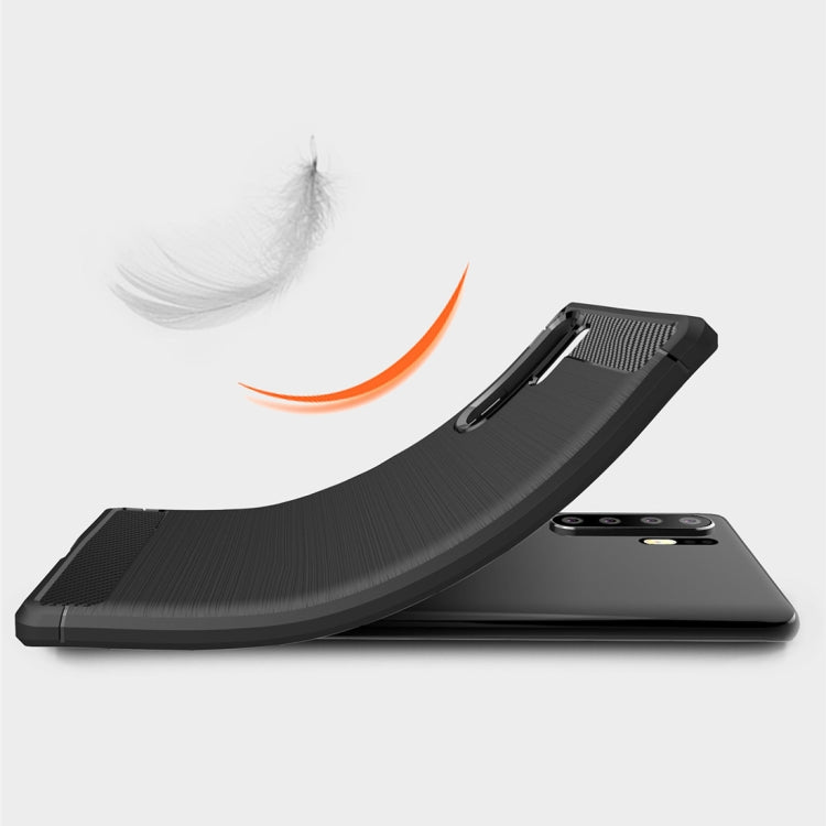 適用於華為P30 Pro 拉絲紋碳纖維TPU手機保護殼