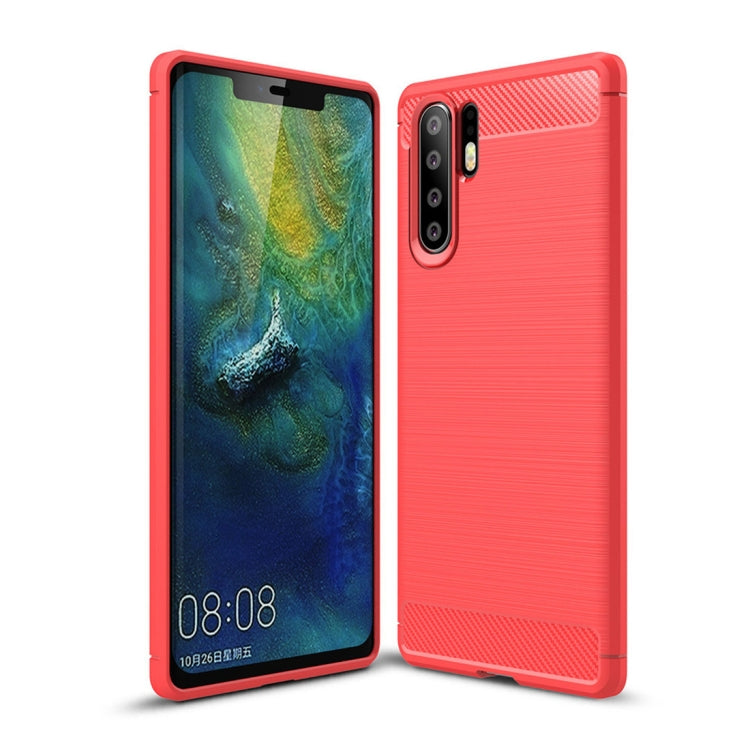適用於華為P30 Pro 拉絲紋碳纖維TPU手機保護殼