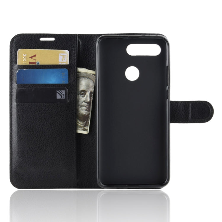 適用於華為 榮耀 View 20荔枝紋左右開皮套 帶錢包&支架&卡槽