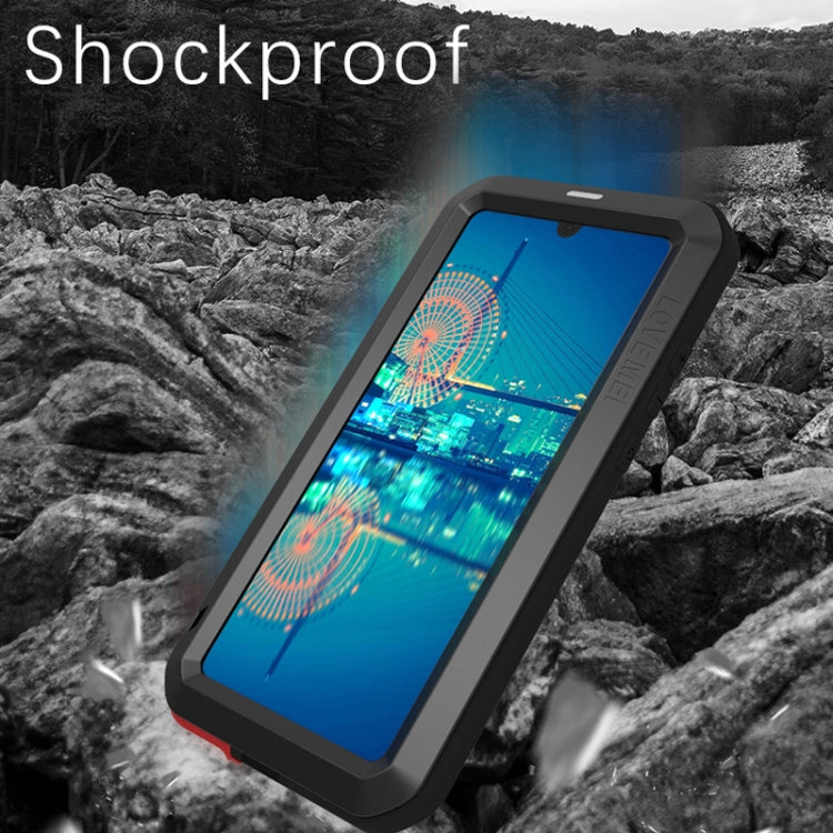 適用於華為 Huawei P30 LOVE MEI系列 強力防塵防震防水 硅膠金屬組合手機保護殼