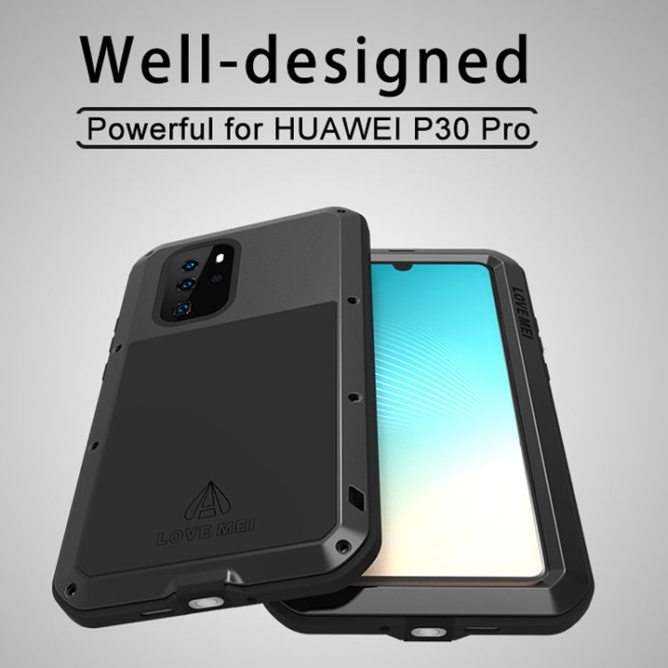 LOVE MEI系列 適用於華為 Huawei P30 Pro 強力防塵防震防水 硅膠金屬組合手機保護殼