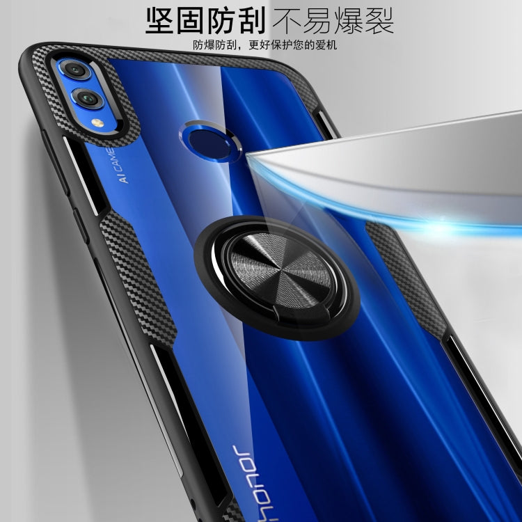 適用於華為榮耀8X TPU + 亞克力指環支架防刮防摔手機保護殼