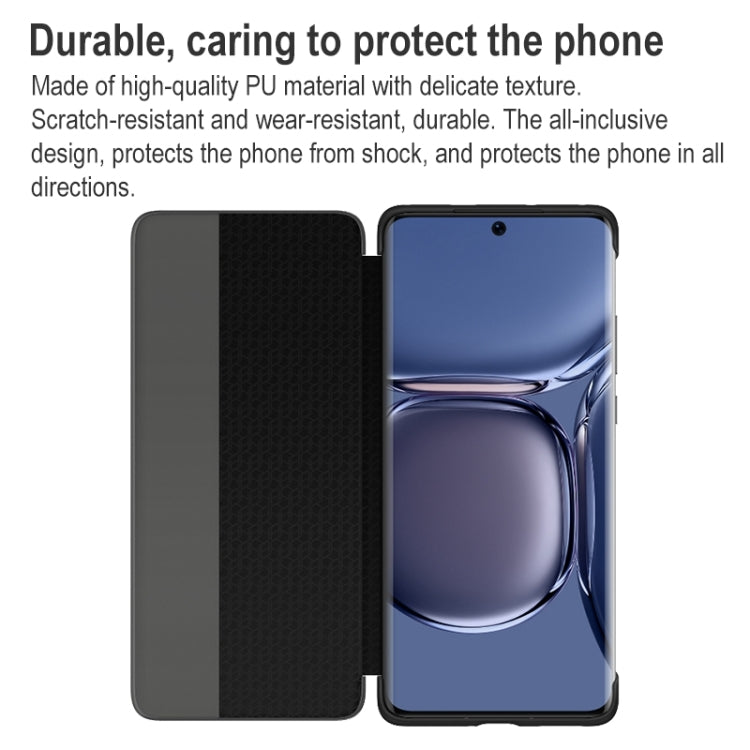 適用於HUAWEI P50 Pro 智能視窗保護套 支持休眠功能