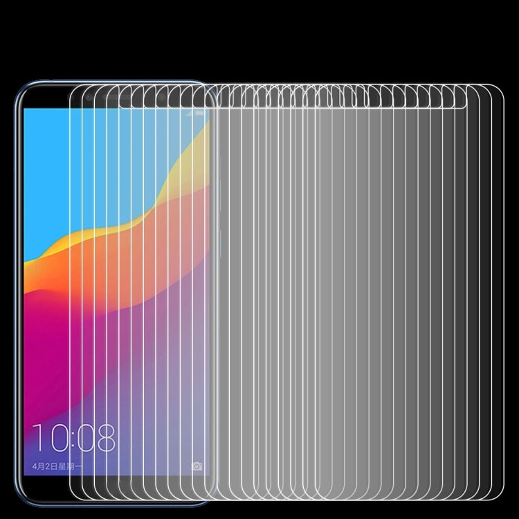 適用於華為榮耀7A 50個裝 0.26mm厚度 9H 2.5D弧邊鋼化玻璃保護膜