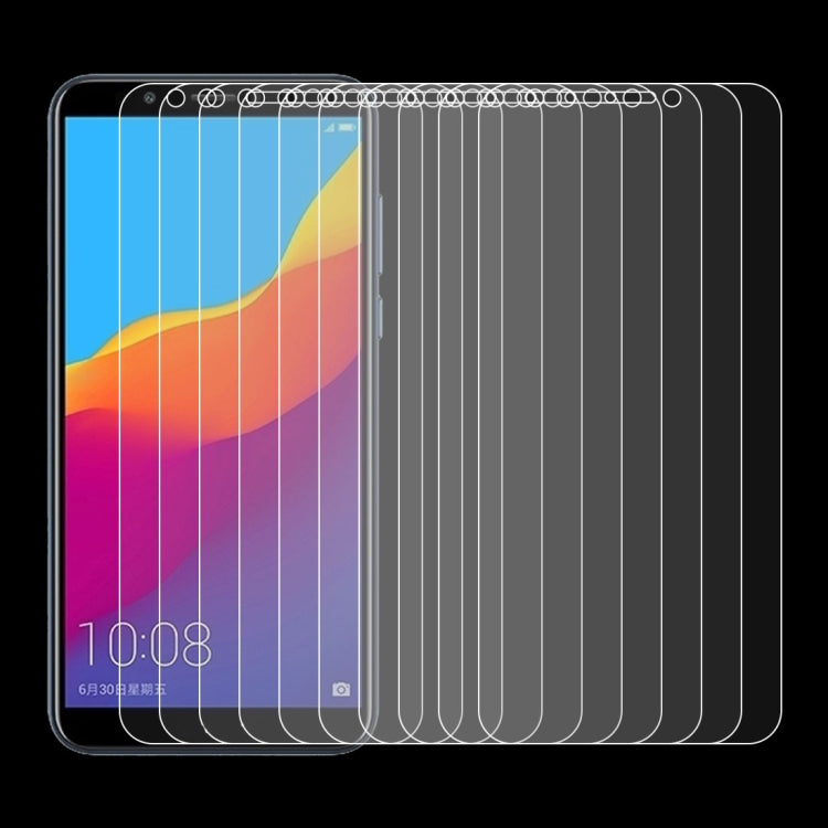 適用於華為榮耀暢玩7C 10個裝 0.26mm厚度 9H 2.5D弧邊鋼化玻璃保護膜