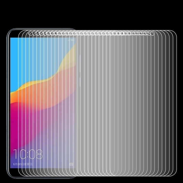 適用於華為榮耀暢玩7C 100個裝 0.26mm厚度 9H 2.5D弧邊鋼化玻璃保護膜