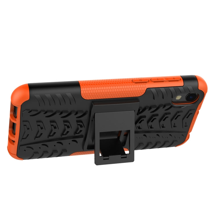 適用於華為 Honor 8s PC + TPU二合一輪胎紋支架防摔保護殼