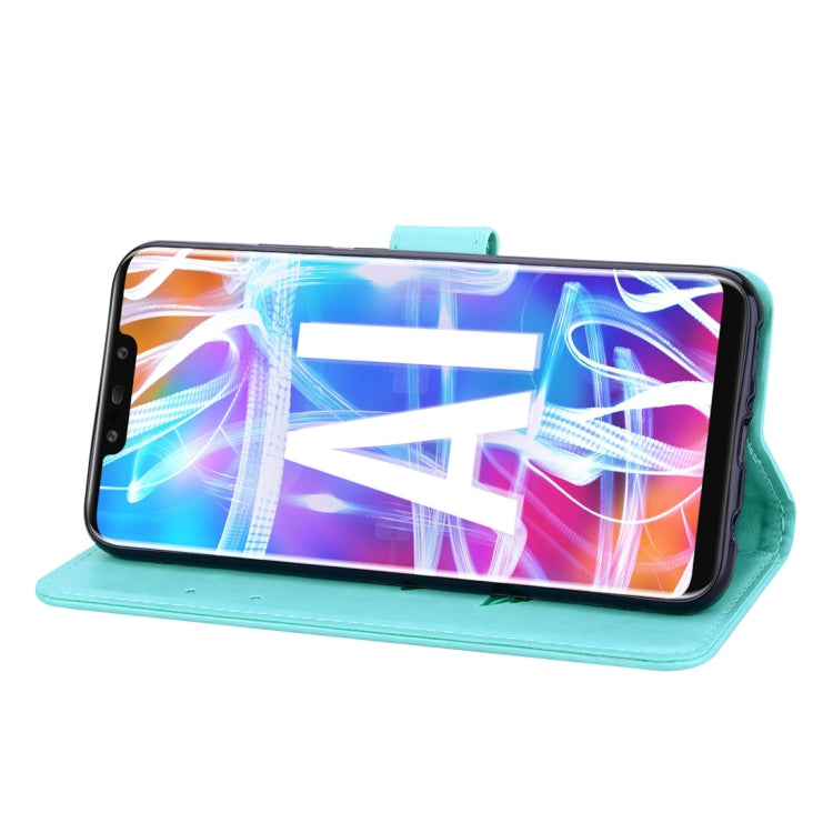 適用於華為 Mate 20 Lite 玫瑰壓紋左右翻蓋皮套 帶支架&卡槽&錢包