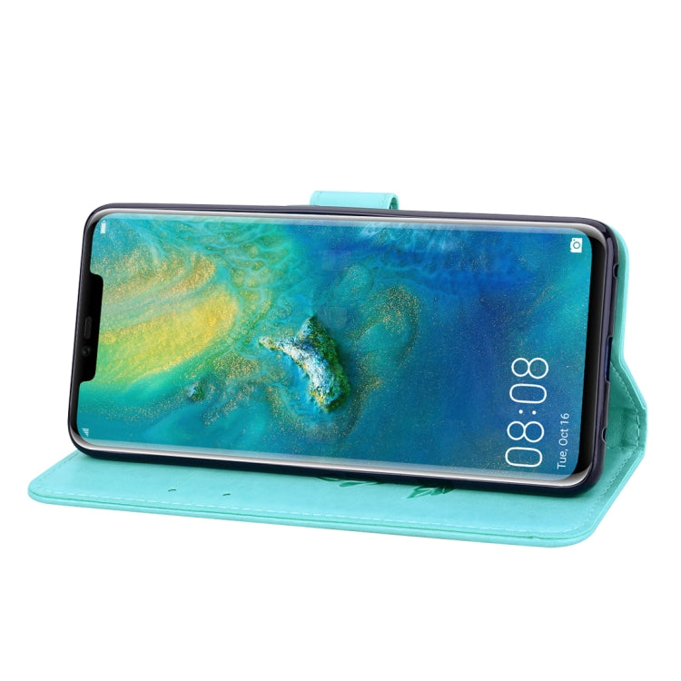 適用於華為 Mate 20 Pro 玫瑰壓紋左右翻蓋皮套 帶支架&卡槽&錢包