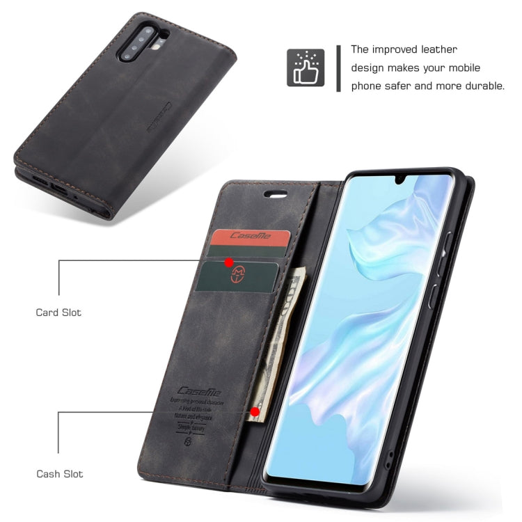CaseMe-013 適用於華為 P30 Pro 多功能復古磨砂左右開皮套, 帶支架&卡槽&錢包