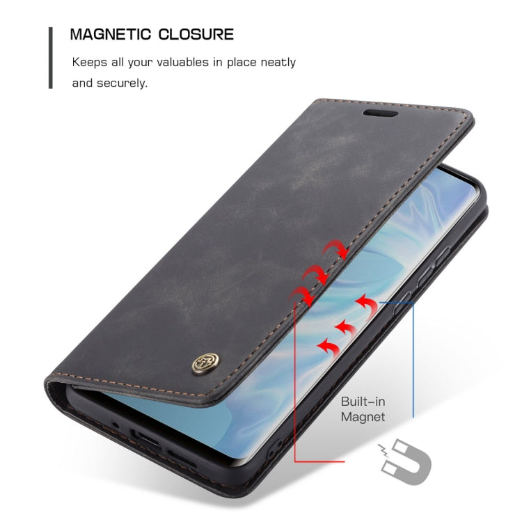 CaseMe-013 適用於華為 P30 Pro 多功能復古磨砂左右開皮套, 帶支架&卡槽&錢包