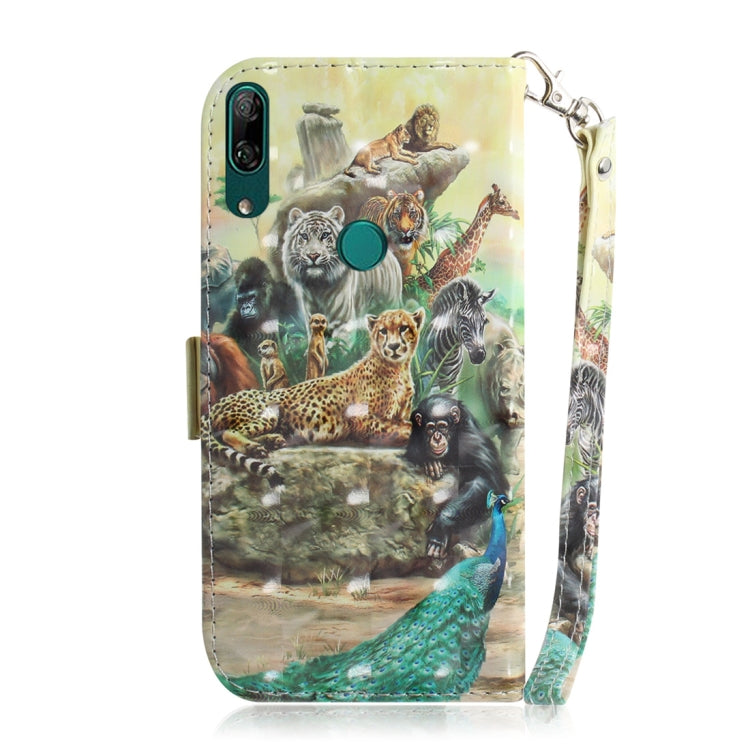 適用於華為 P Smart Z / Y9 Prime 2019 / nova 5i 3D彩繪動物園圖案左右開皮套 帶支架&卡槽&錢包