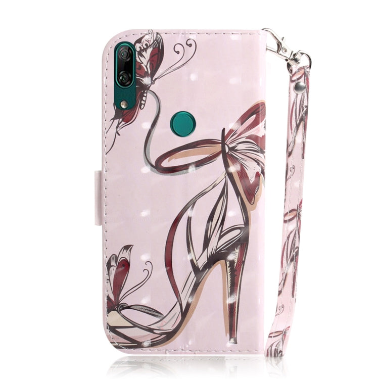 適用於華為 P Smart Z / Y9 Prime 2019 / nova 5i 3D彩繪蝴蝶高跟鞋圖案左右開皮套 帶支架&卡槽&錢包