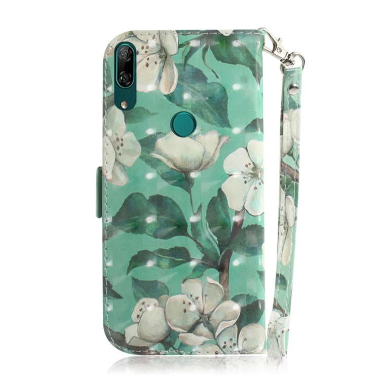 適用於華為 P Smart Z / Y9 Prime 2019 / nova 5i 3D彩繪水彩花圖案左右開皮套 帶支架&卡槽&錢包