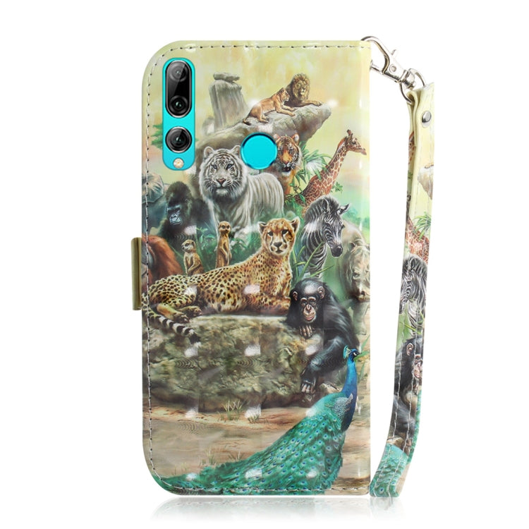 適用於華為 P Smart+ 2019 / Enjoy 9s / Honor 10i / Honor 20i / Honor 20 Lite 3D彩繪動物園圖案左右開皮套 帶支架&卡槽&錢包
