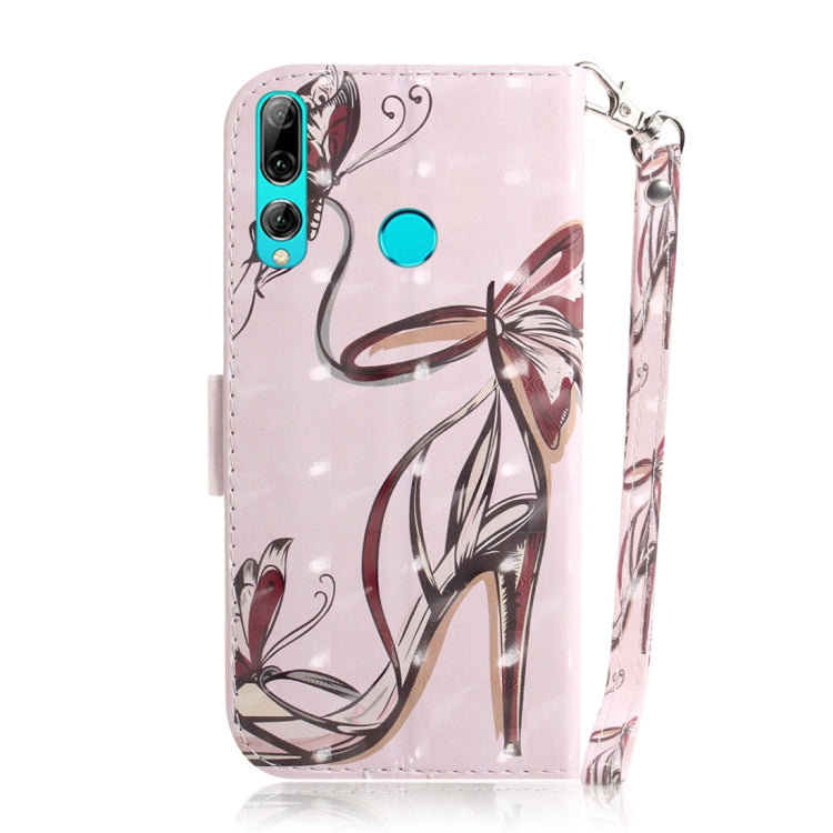 適用於華為 P Smart+ 2019 / Enjoy 9s / Honor 10i / Honor 20i / Honor 20 Lite 3D彩繪蝴蝶高跟鞋圖案左右開皮套 帶支架&卡槽&錢包