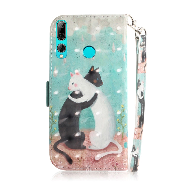 適用於華為 P Smart+ 2019 / Enjoy 9s / Honor 10i / Honor 20i / Honor 20 Lite 3D彩繪黑白貓圖案左右開皮套 帶支架&卡槽&錢包