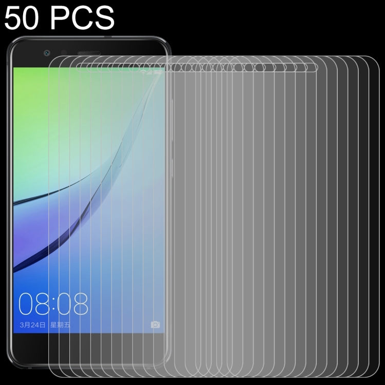 50 PCS 適用於華為nova Lite 9H 2.5D弧邊鋼化玻璃膜