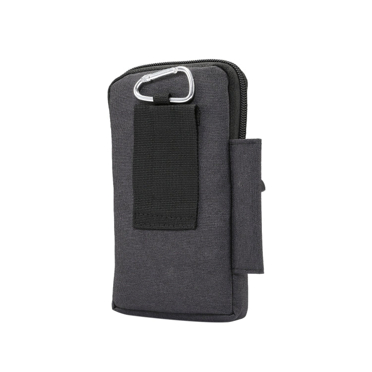 通用單格牛仔布男士手機掛腰皮套，適用於 6.3英寸及以下手機