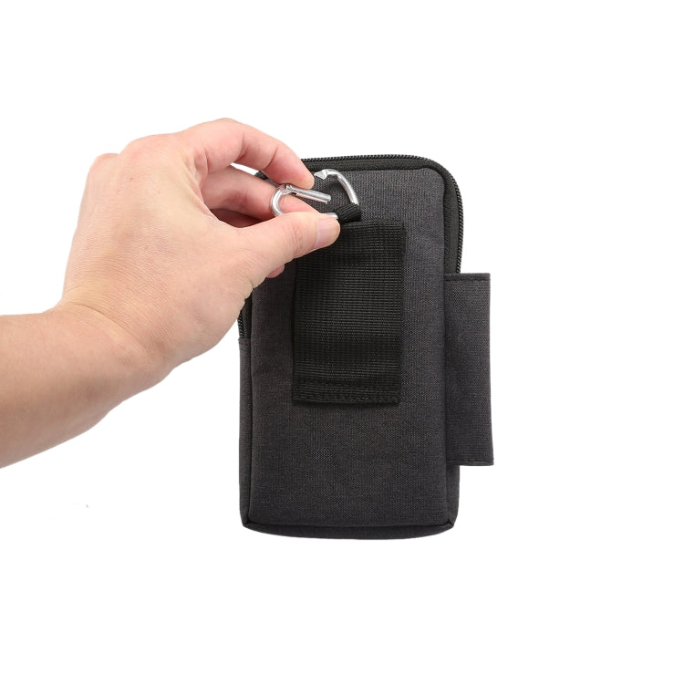 通用單格牛仔布男士手機掛腰皮套，適用於 6.3英寸及以下手機