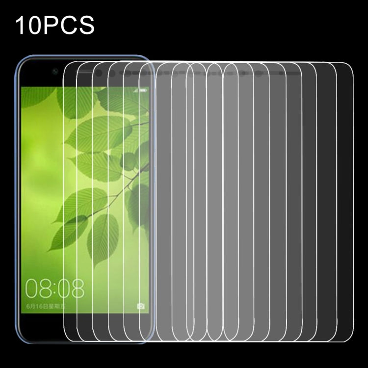 10個裝 適用於華為nova 2 Lite 0.26mm厚度 9H 2.5D弧邊鋼化玻璃保護膜