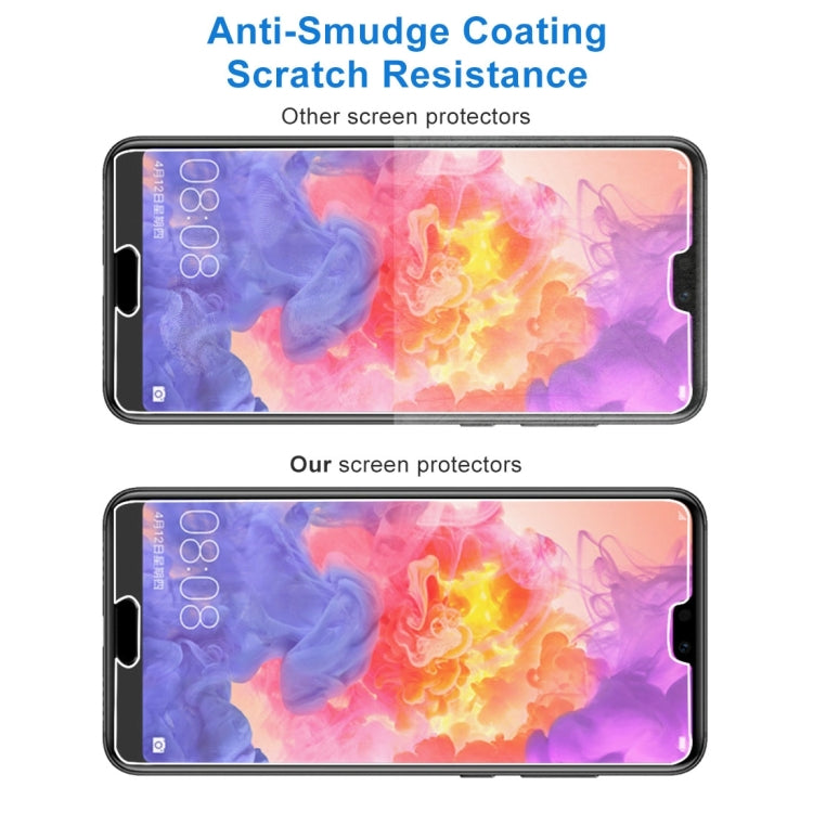 50個裝 適用於華為P20 Pro 0.26mm厚度 9H 2.5D弧邊鋼化玻璃保護膜 裸膜