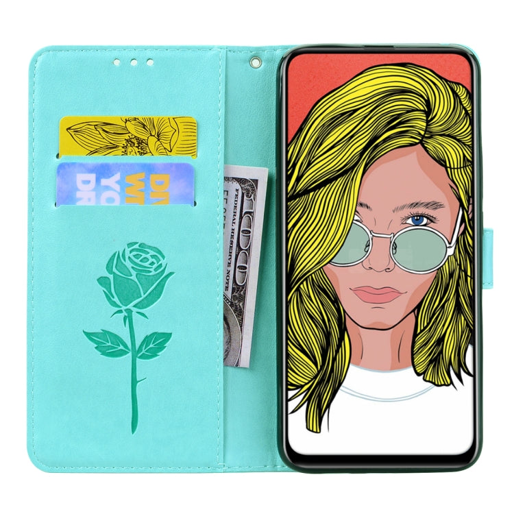 適用於華為 P Smart Z 玫瑰壓紋左右翻蓋皮套 帶支架&卡槽&錢包