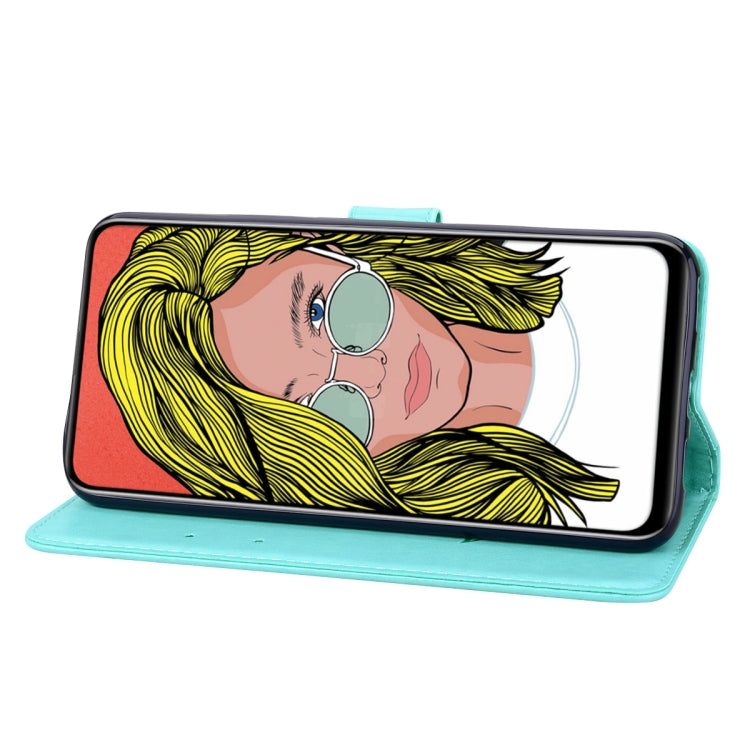 適用於華為 P Smart Z 玫瑰壓紋左右翻蓋皮套 帶支架&卡槽&錢包