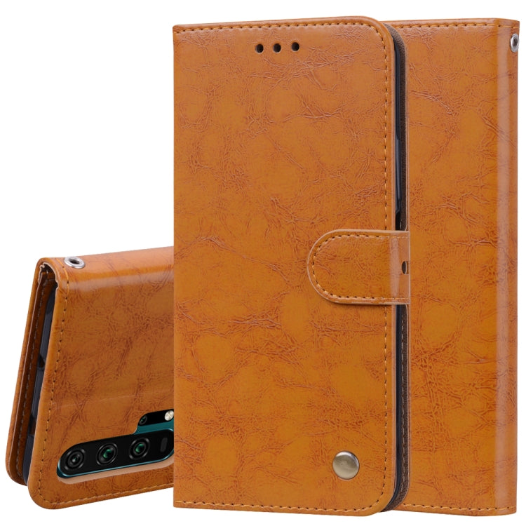 適用於 華為 Honor 20 Pro 商務款油蠟紋左右翻蓋皮套 帶支架&卡槽&錢包