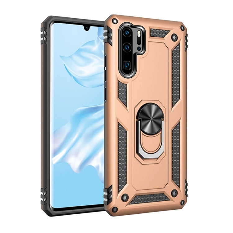 適用於華為 P30 Pro TPU + PC 軍士盔甲防摔保護殼，帶360度旋轉支架