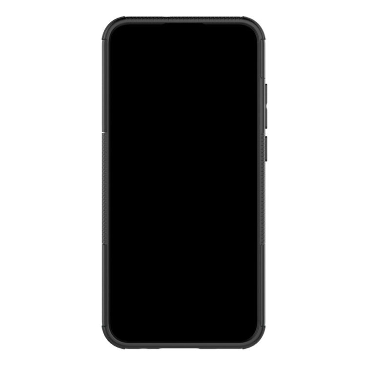 適用於華為 Huawei P Smart+ 2019 炫彩輪胎紋TPU+PC防摔手機保護殼 帶支架