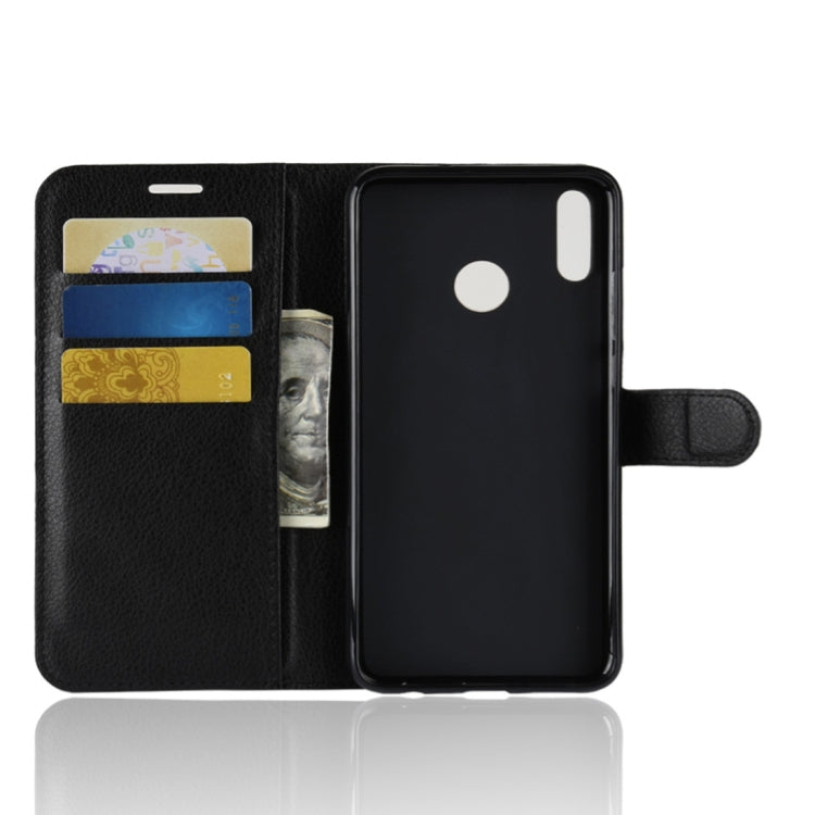 適用於華為榮耀8X 荔枝紋左右翻蓋皮套 帶支架&卡槽&錢包&相框