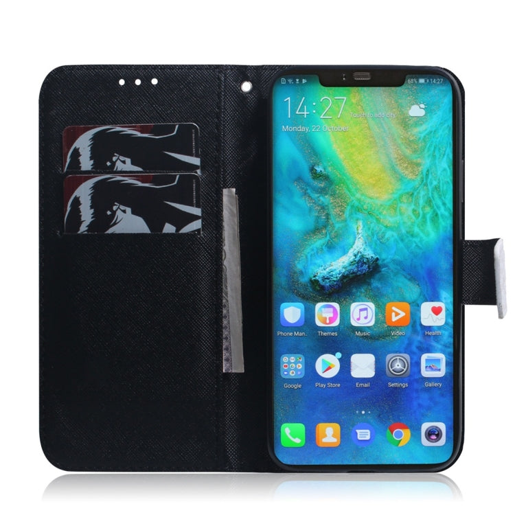 適用於華為 Mate 20 Pro 熊貓圖案 彩繪左右開皮套，帶支架&卡槽&錢包