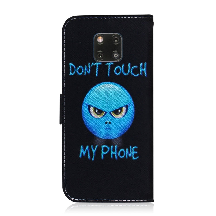 適用於華為 Mate 20 Pro 憤怒圖案 彩繪左右開皮套，帶支架&卡槽&錢包