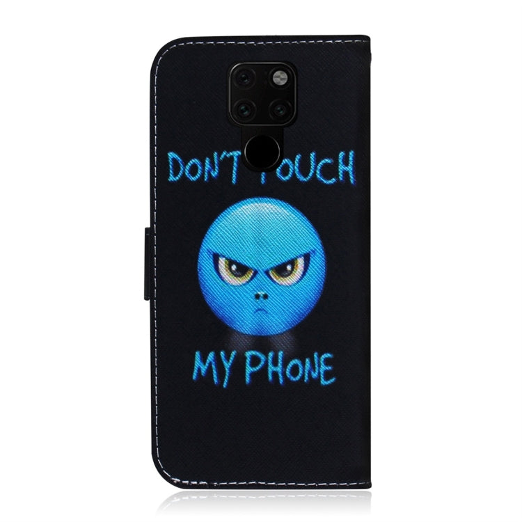 適用於華為 Mate 20 憤怒圖案 彩繪左右開皮套，帶支架&卡槽&錢包