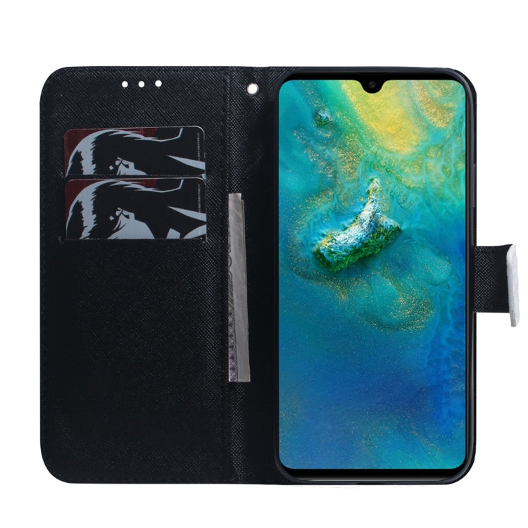 適用於華為 Mate 20 憤怒圖案 彩繪左右開皮套，帶支架&卡槽&錢包