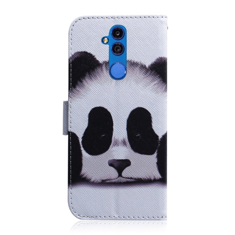 適用於華為 Mate 20 Lite 熊貓圖案 彩繪左右開皮套，帶支架&卡槽&錢包